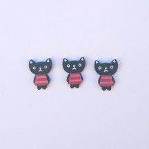 Фигурка деревянная Черный Котенок